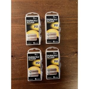 Duracell Hearing Aid Batteries Size 312, 24 Batteries , Exp 06/2028